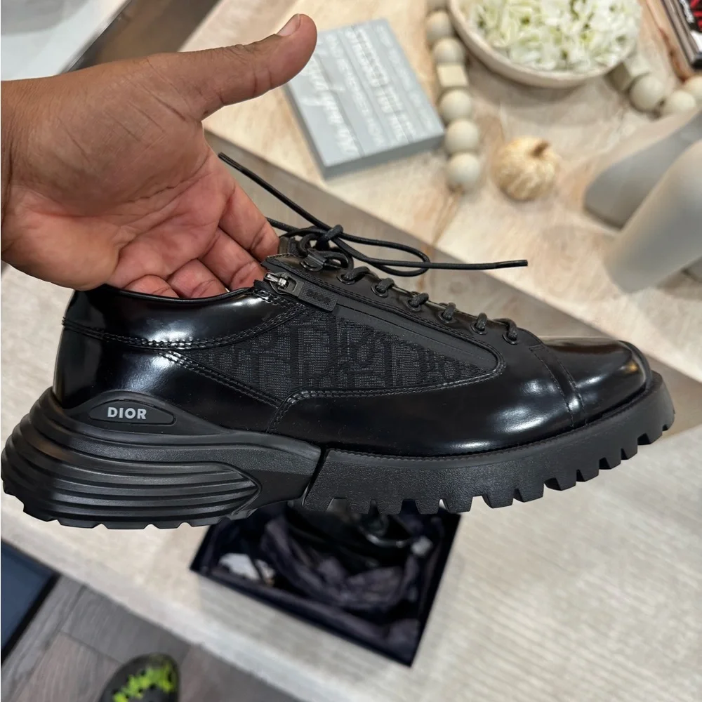 **Authentic Brand New Dior Men's Black Leather Shoes** - Picture 3 of 6